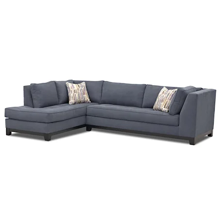 Contemporary 2 Piece Sectional Sofa with Chaise